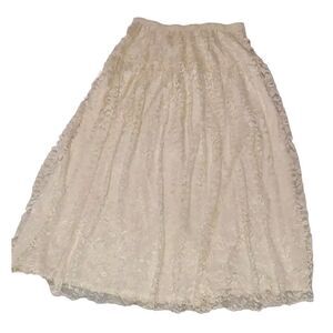 Lace Skirt Coquette Angel Fairy Whimsical Koret Vtg Ivory‎ Womens M